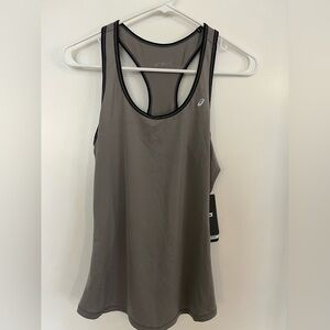 NWT! ASICS Women's Gray Racerback Tank Top